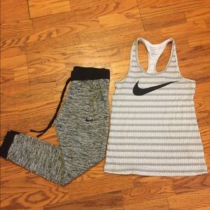 Nike workout tank and bottoms